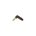 3,5mm stereo plug, gold plated, angled 90°