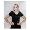 Dinamo - WOMEN'S T-SHIRT «DINAMO» WITH BLACK METALLIC PRINTING M Black