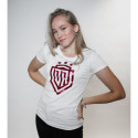 Dinamo - Women's T-SHIRT XS DINAMO WITH RED METALLIC PRINTING White