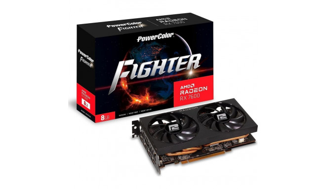 Power Color Radeon RX 7600 Fighter 8GB GDDR6 graphics card (RX 7600 8G-F)
