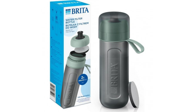 Brita Active Filter Bottle Pastel Green + 2 MicroDisc Filters 600ml