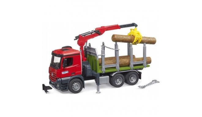 Bruder Mercedes Benz Arocs truck with crane for transporting timber + 3 logs (GXP-882721)