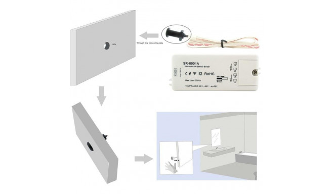 SENSOR SWITCH LED 12-36V 8A SR-8001A-DC