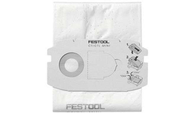 Festool vacuum cleaner bag filtering SELFCLEAN SC FIS-CT MIDI/5 5 pieces (498411)