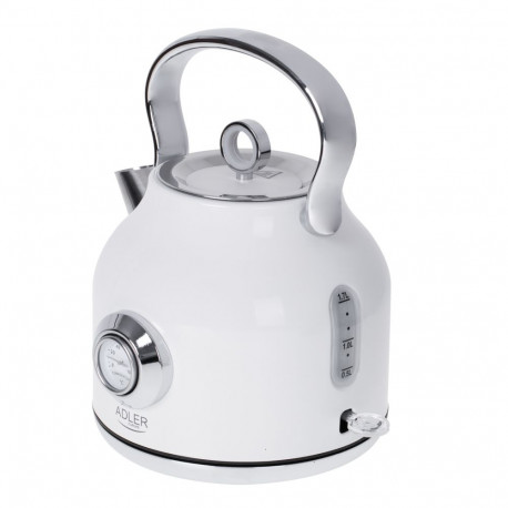 Adler | Kettle with a Thermomete | AD 1346w | Electric | 2200 W | 1.7 L | Stainless steel | 360° rot