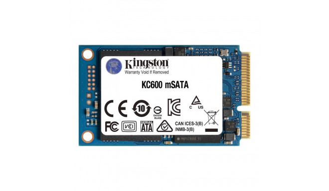 Kingston | KC600 | 1000 GB | Solid-state drive interface mSATA | Read speed 550 MB/s | Write speed 5