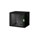 Digitus | Wall Mounting Cabinet | DN-19 09-U-SW | Black | IP protection class: IP20; Front door: Gla