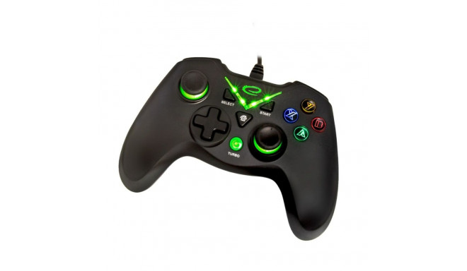 Mängupult Esperanza Pirate EGG114K USB 2.0 Must Roheline Microsoft Xbox One PC Xbox Series X Xbox Se