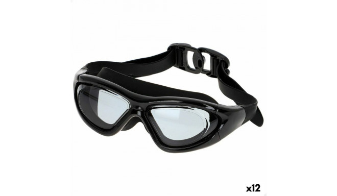 Adult Swimming Goggles AquaSport Black (12 Units)