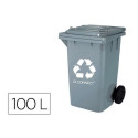 Atkritumu tvertne Q-Connect KF16545 Pelēks Plastmasa 100 L