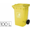 Atkritumu tvertne Q-Connect KF16543 Dzeltens Plastmasa 100 L