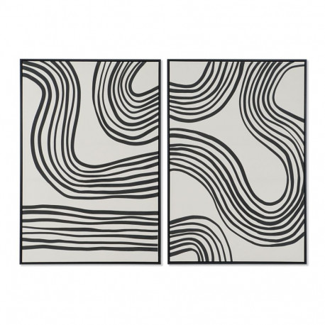 Maal Home ESPRIT Must Beež Kaasaegne 83 x 4,5 x 123 cm (2 Ühikut)