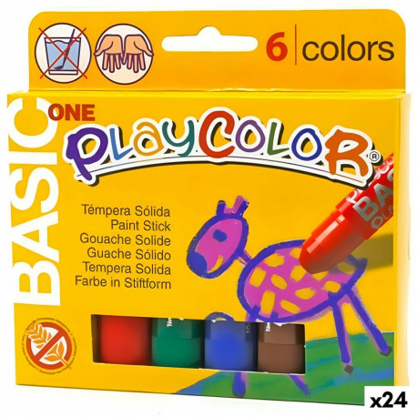 Tahke tempera Playcolor Basic One Mitmevärviline (24 Ühikut)
