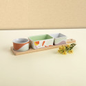 Serving set Quid Kaleido Multicolour Wood 32 x 8 x 4,6 cm 4 Pieces