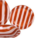 Lauanõud Home ESPRIT Punane Keraamika Triibud Vahemere 26,5 x 26,5 x 3 cm 18 Tükid, osad