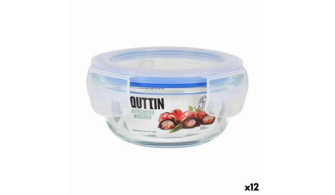 Hermetic Lunch Box Quttin Circular 200 ml (12 Units)