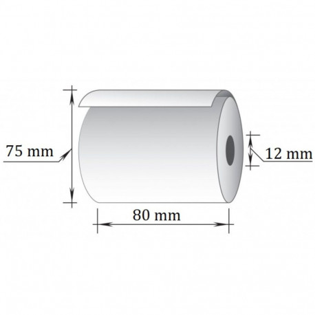 Termorull Tehnoinform 80mmx73m, D75mm, 10 tk//
80x75x12  48g, 73m (3 tk)