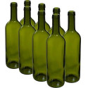 BOTTLE GLASS 0.75L SET OLIV NO CAP 8PCS