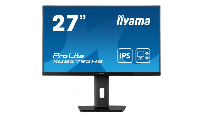 iiyama ProLite XUB2793HS-B6 LED ekraan 68,6 cm (27") 1920 x 1080 pikslit Full HD Must