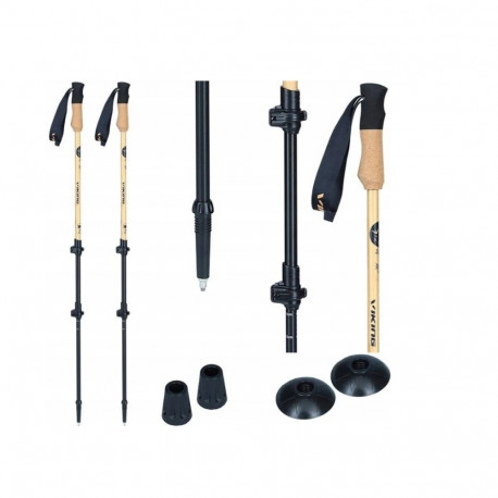 Viking Bamboo Pro Trekking Poles Brown 65-135