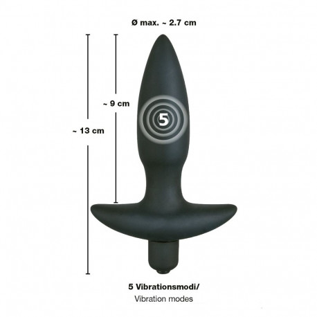 Black Velvets anaaltapp silikoonist 5 vibratsioonitasemega