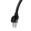 Baseus Ethernet CAT5, 1,5m võrgukaabel (must)