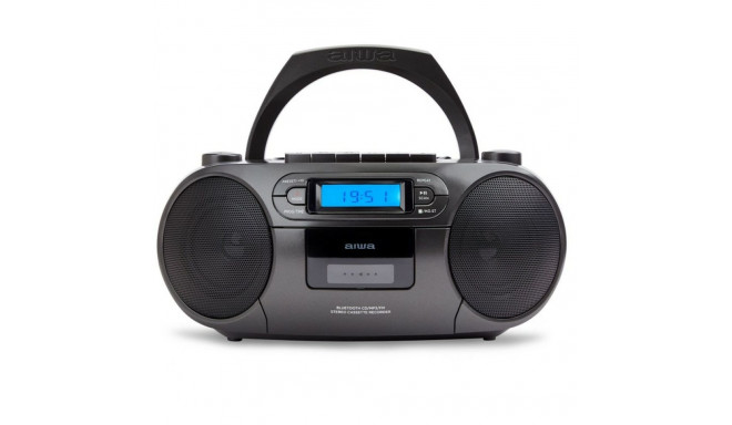 CD Radio Aiwa Melns LCD Ekrāns Bluetooth 5.0