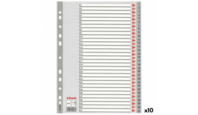 Seperators Esselte 1-31 Numbered Grey A4 31 Sheets (10Units)