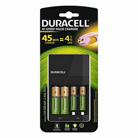 Akulaadija + Akud DURACELL CEF14 2 x AA + 2 x AAA HR06/HR03 1300 mAh (1 Ühikut)