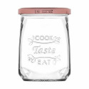 Transparent Glass Jar Inde Tasty 550 ml With lid (12 Units)