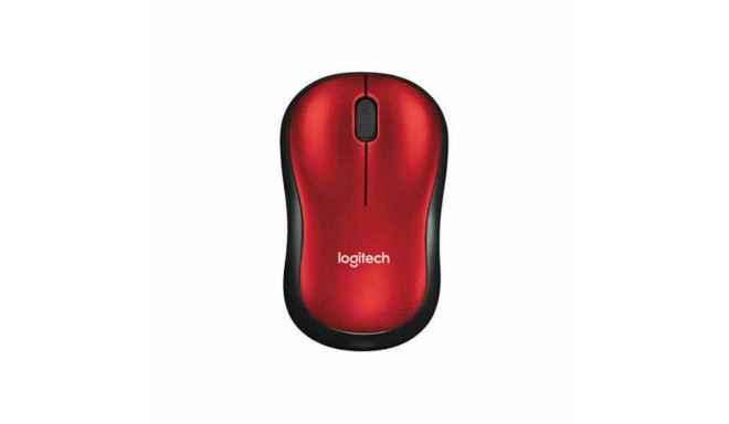 Wireless Mouse Logitech M185 Black Red Monochrome 1000 dpi