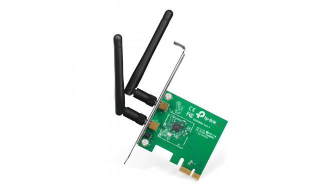TP-LINK 300MBit/s WLAN-N PCI Express-Adapter Atheros-Chipsatz 2T2R 2.4GHz 802.11b/g/n 2 removeable a