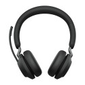 JABRA Evolve2 65 MS Stereo Headset on-ear Bluetooth wireless USB-C noise isolating black with chargi