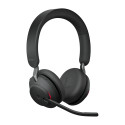 JABRA Evolve2 65 MS Stereo Headset on-ear Bluetooth wireless USB-C noise isolating black with chargi