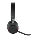 JABRA Evolve2 65 MS Stereo Headset on-ear Bluetooth wireless USB-C noise isolating black with chargi