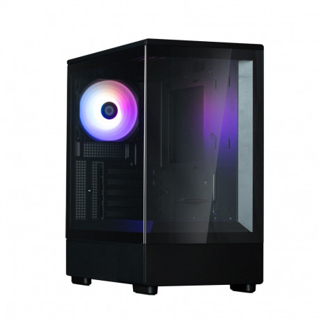 Zalman P10, mATX Mini Tower PC Case, 1 x 120mm ARGB Fan (ZM-AF120), Black