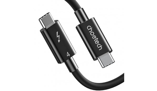 Cable CHOETECH Thunderbolt 4, USB-C to USB-C, 40Gbps, 100W, 20V/ 5A, 8K/ 60Hz, 0.8m