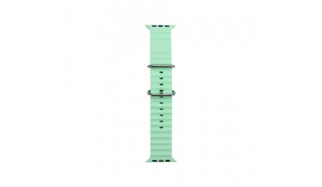 iWear S1 Grooved Soft Silicone 20mm strap for Apple Watch 49mm / 45mm / 44mm / 42mm Light Green