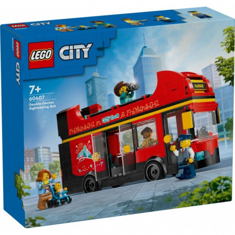 LEGO City 60407 punane kahekorruseline ekskursioonibuss