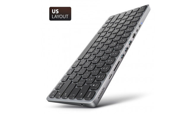 HMC-KB-US USB hub 8in1 5Gbps keyboard HDMI PD