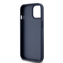 DKNY case for iPhone 15 6,1" DKHCP15SPRTHSLB blue HC PU repeat texture pattern w tonal stripe
