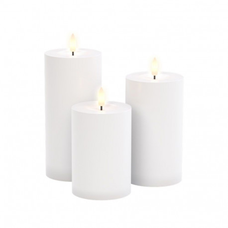 LED küünlad, komplektis 3 küünalt, valge, välitingimustesse (IP44)