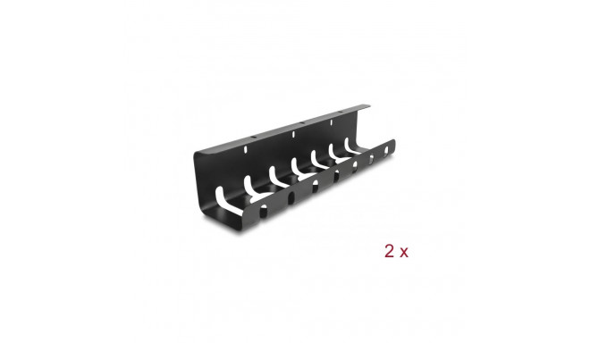 Delock Cable holder for under-table mounting black 2 pcs set