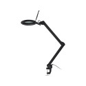 LED Magnifying Lamp with Clamp, 10W, max800 lm, 127 mm crystal glass lens, 1.75x magnification, brig