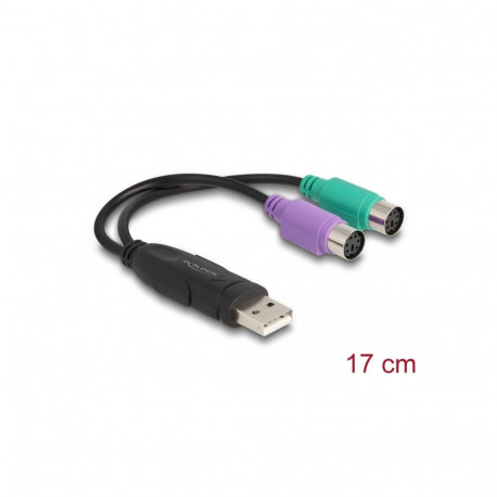 Üleminek USB 2.0 A (M) > PS/2 (F) 0.17m