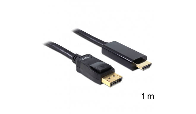 Displayport - HDMI kaabel 1.0m, must