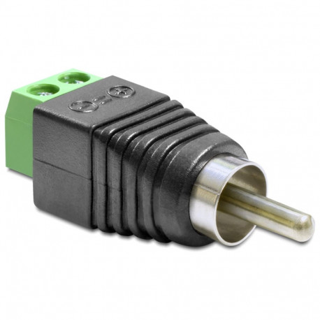 Delock Adapter RCA male > Terminal Block 2 pin