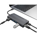 USB-C MULTIPORT ADAPTER 8 IN 1 NATEC FOWLER 2 3X USB 3.0 HUB, HDMI 4K, USB-C, RJ45, SD, MICRO SD