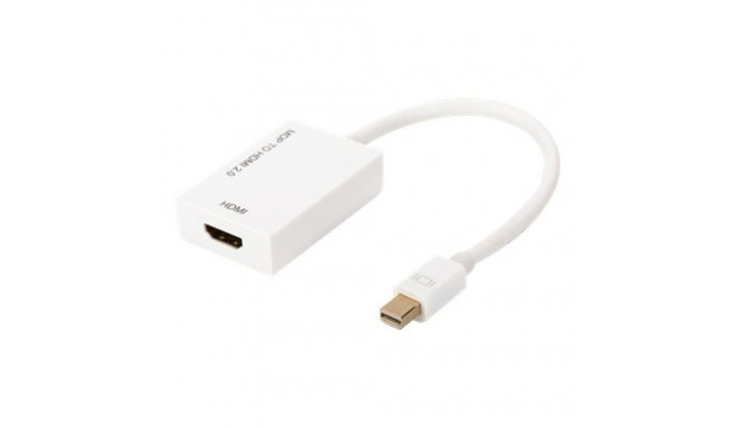 ASSMANN DisplayPort adapterkaabel mini DP - HDMI tüüp A M/F 0,2m HDMI Ver. 2.0 aktiivne CE kuldne va