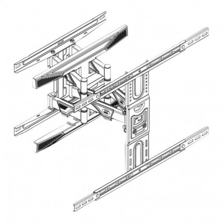 MULTIBRACKETS VESA Flexarm L täisliikuv topelt seinakinnitus LCD ja LED paneelile ekraanisuurusega 4